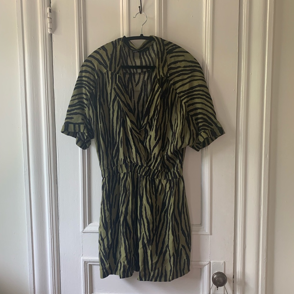 Zara Zebra print Jumpsuit New